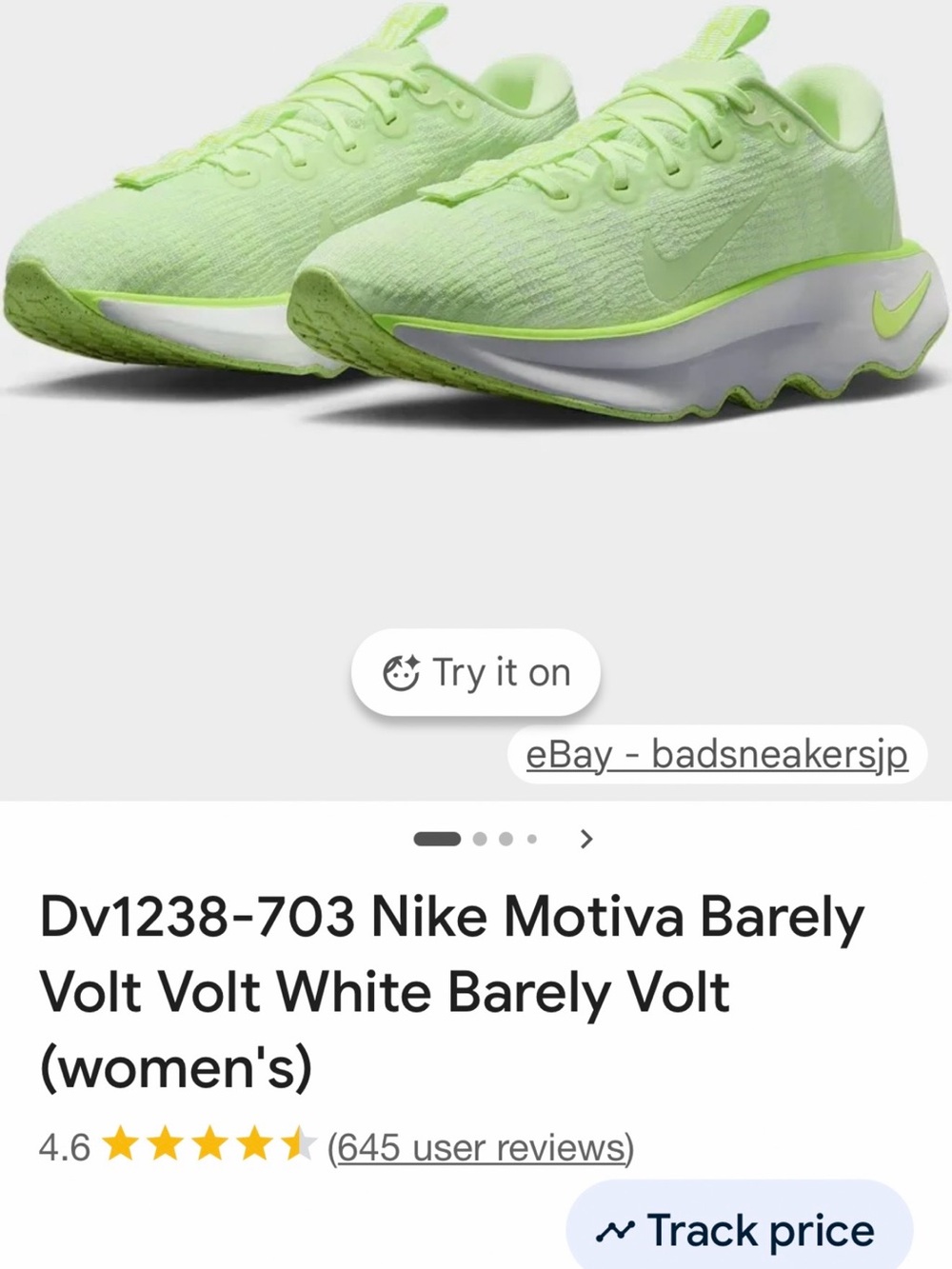 Nike Women's Motiva Barely Volt Sneakers